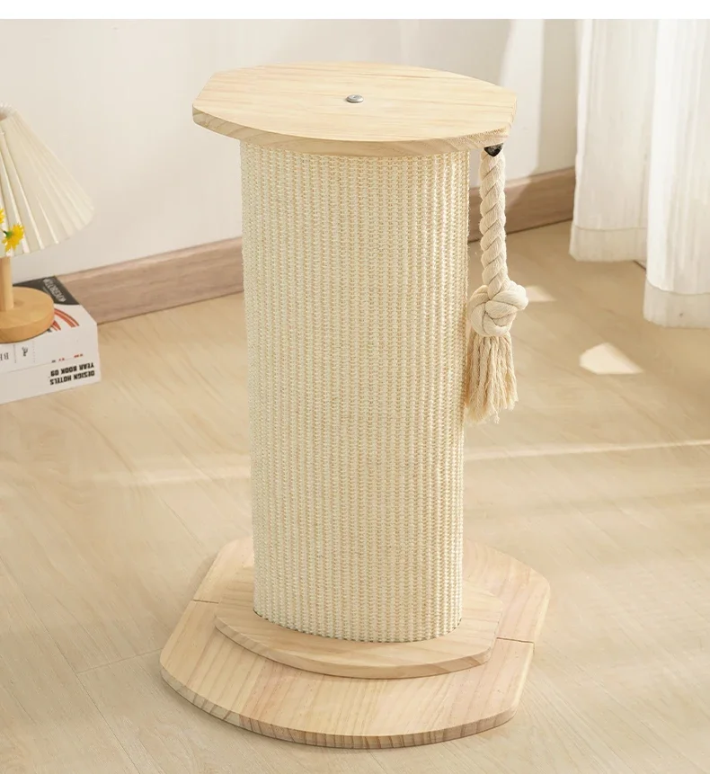 Cat Claw Board Wear-resistant Shavings Sisal Claw Board Solid Wood Claw Board Vertical  Climbing Frame Integrated  Toy