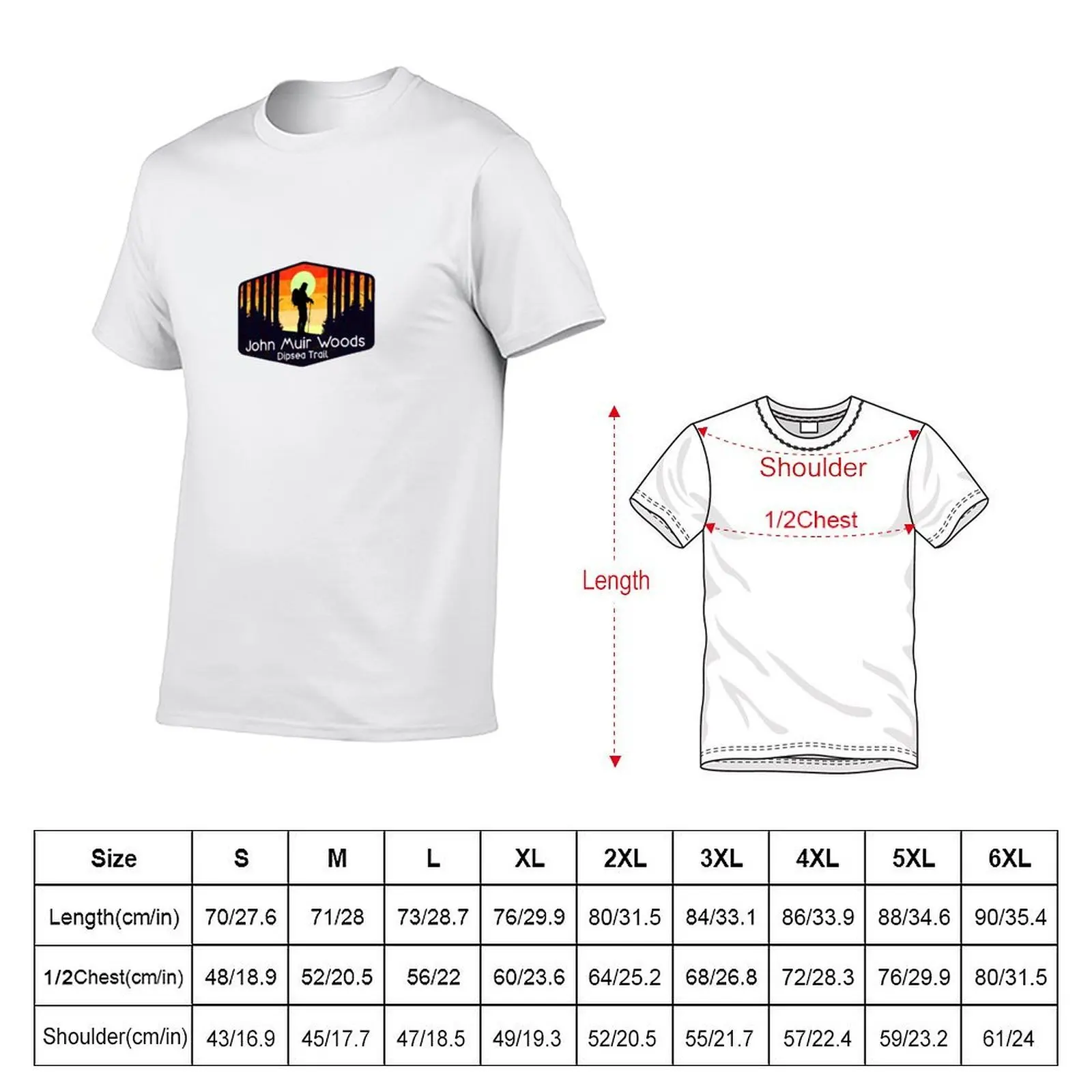 John Muir Woods Dipsea Trail California Hiking Hike Hiker Redwoods Park T-Shirt man t shirt summer T-Shirt