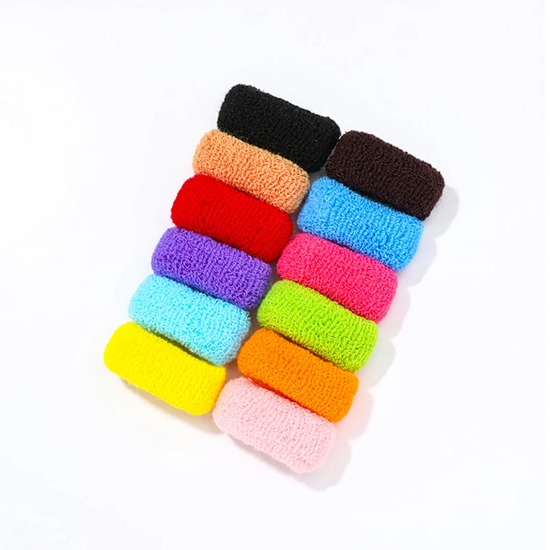 2/6/12 Pcs Women Girls Cute Knitting Solid Elastic Hair Bands Children Soft Hair Scrunchies Hair Ties Kids Hair Accessories Set