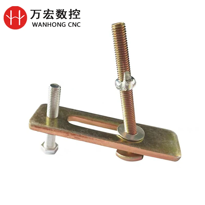 Зажим для нажимной пластины для рабочего стола с Т-образным пазом, обработанный на станке с ЧПУ, носовой зажим для верстака