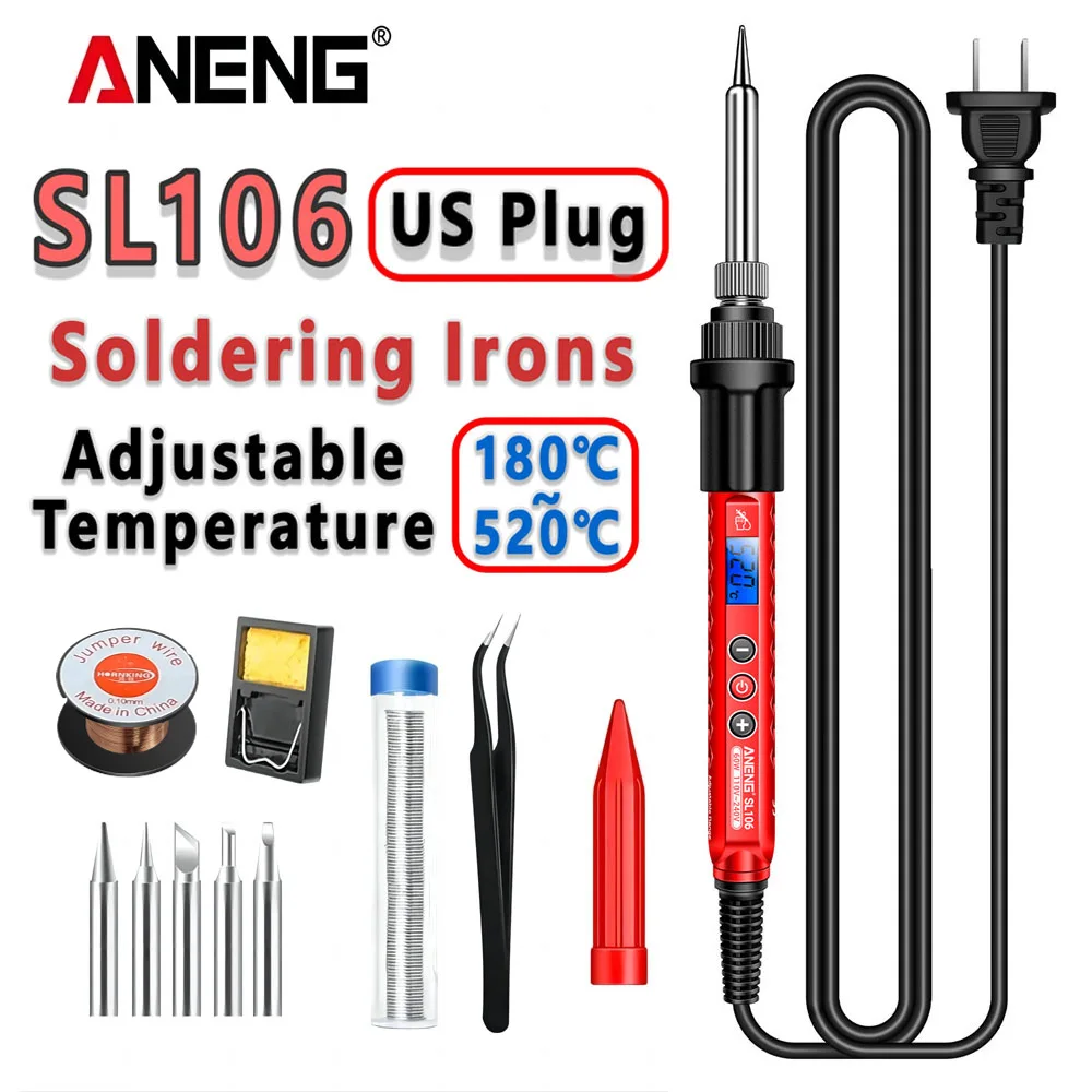ANENG SL106 Elektrische Soldeerbout 110 V/220 V Verstelbare Temperatuur Lassen Soldeer US/EU Plug Professionele lasapparaat