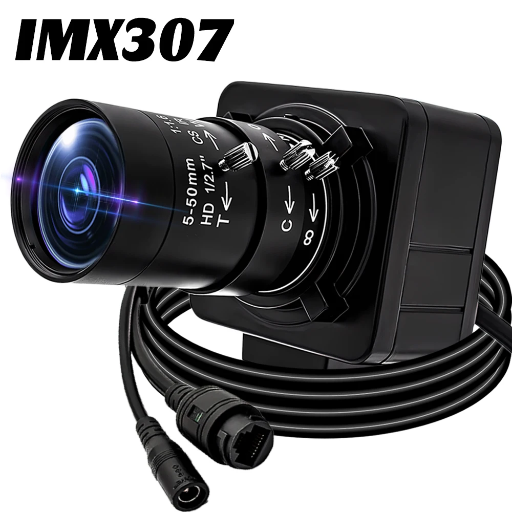 

WGWK 1080P 60FPS IP Camera Module 2MP IMX307 CMOS Ultra Low-illumination 5-50mm Varifocal Lens RTSP Onvif POE Security Webcam