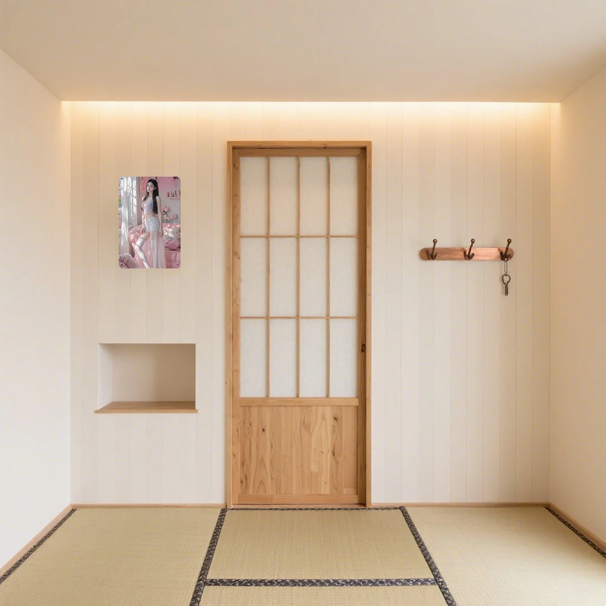 خمر جدار معدني الفن الرجعية امرأة ديكور 2D نموذج للرجل الكهف المنزل الحديث #6