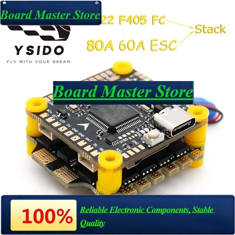 BaMasF405 V3 F722 Flight Controller BLS 4-in-1 60A 80A ESC 2-6S Lipo Stack/Flytower For Remote Control FPV Racing Drone Quadcopt