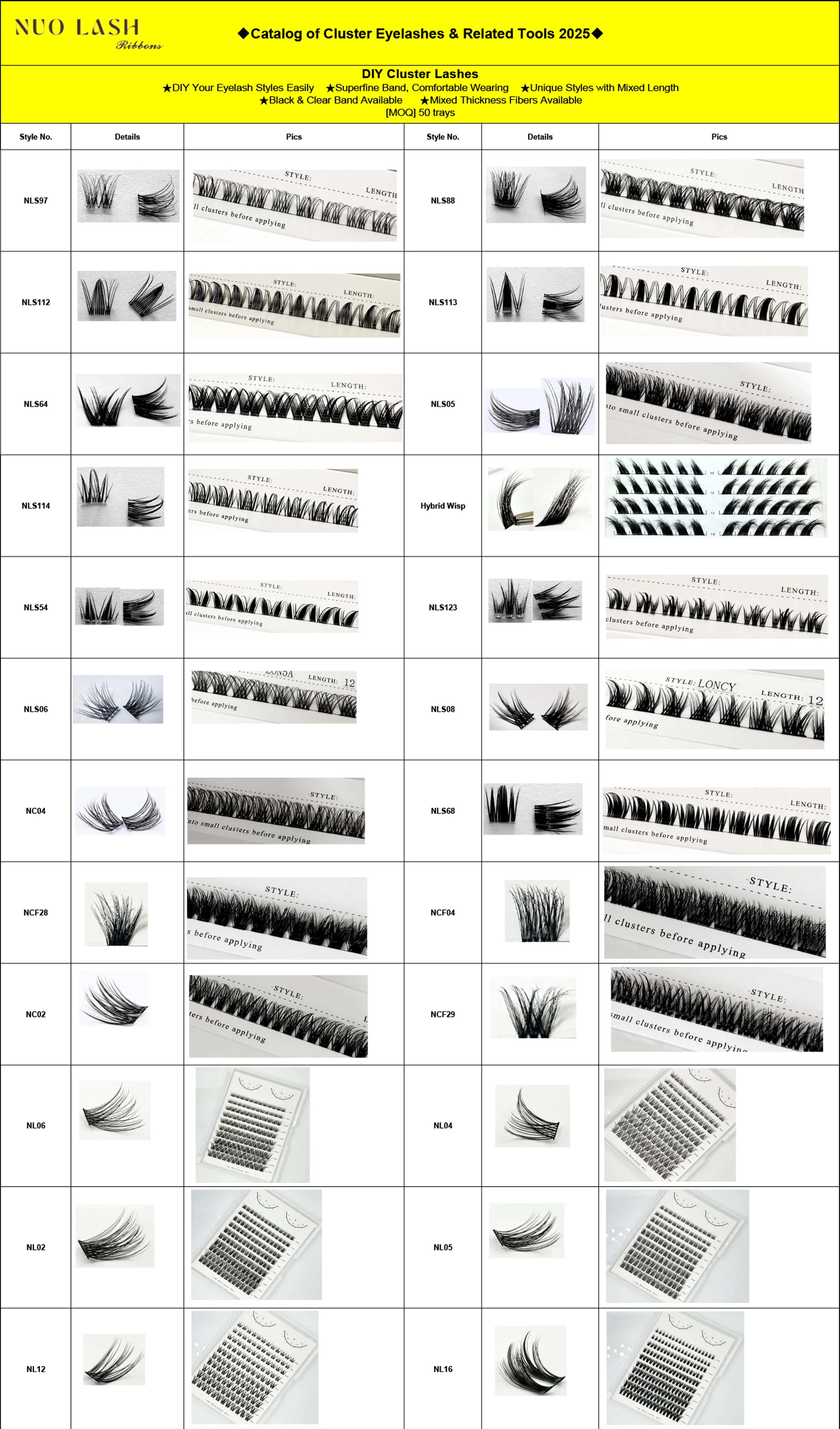 DIY Cluster-Wimpernverlängerung, selbstklebend, zum Aufdrücken von vorgebundenem, wiederverwendbarem, leimlosem Bündel, langlebig, wasserfest, privates Logo – Detail 13