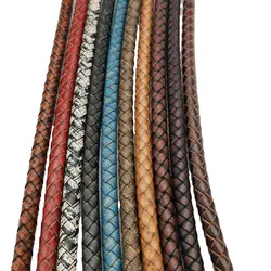 8mm Braided Leather Bolo Cord for Jewelry Making