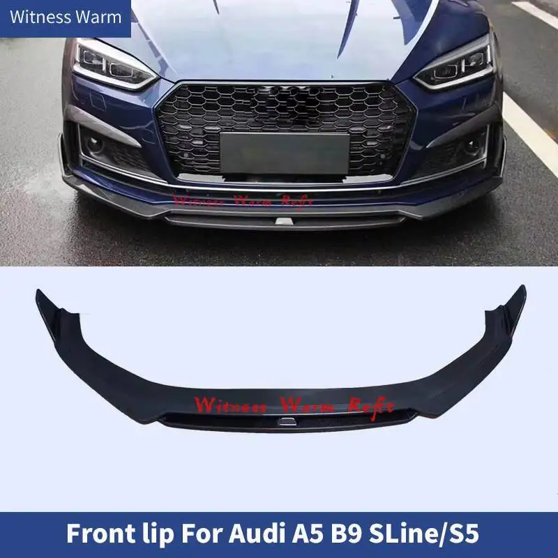 Becquet de pare-choc avant de voiture en Fiber de carbone pour Audi A5 Sline S5 becquet avant 2017 - 2019