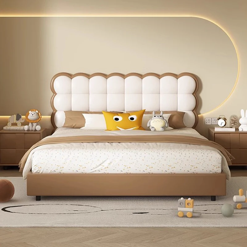 Girl Puff Children Bed Princess Modern Simple Child Bedding Bed Headboard White Camas Moderrnas Inteligentes Bedroom Furniture