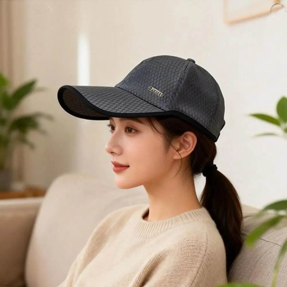 Creative Gift Lightweight Baseball Cap Breathable Curved Brim Sports Hat Extended Curved Brim Polyester Trucker Cap Outdoor