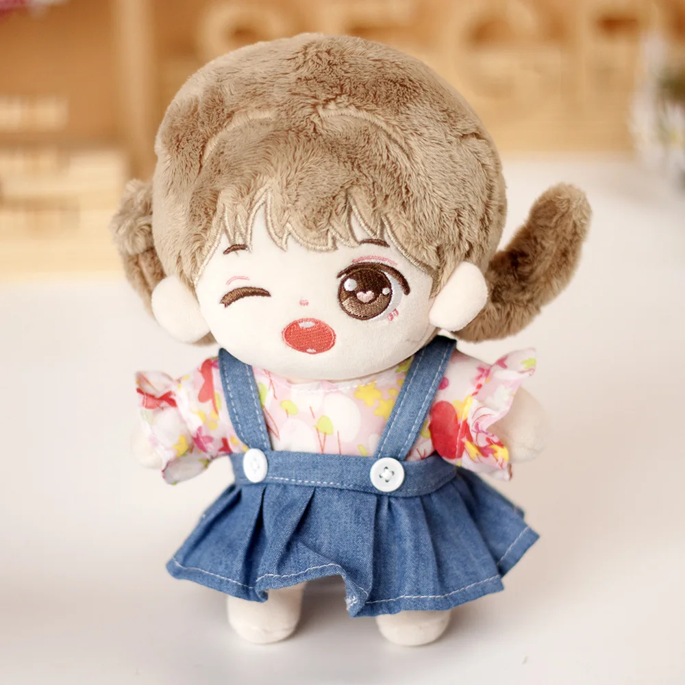 

Fashion 20CM Doll Clothes Striped Denim Skirt Suit Dress Up Dolls Accessories Cool Stuff Generation Korea Kpop idol Dolls Gift