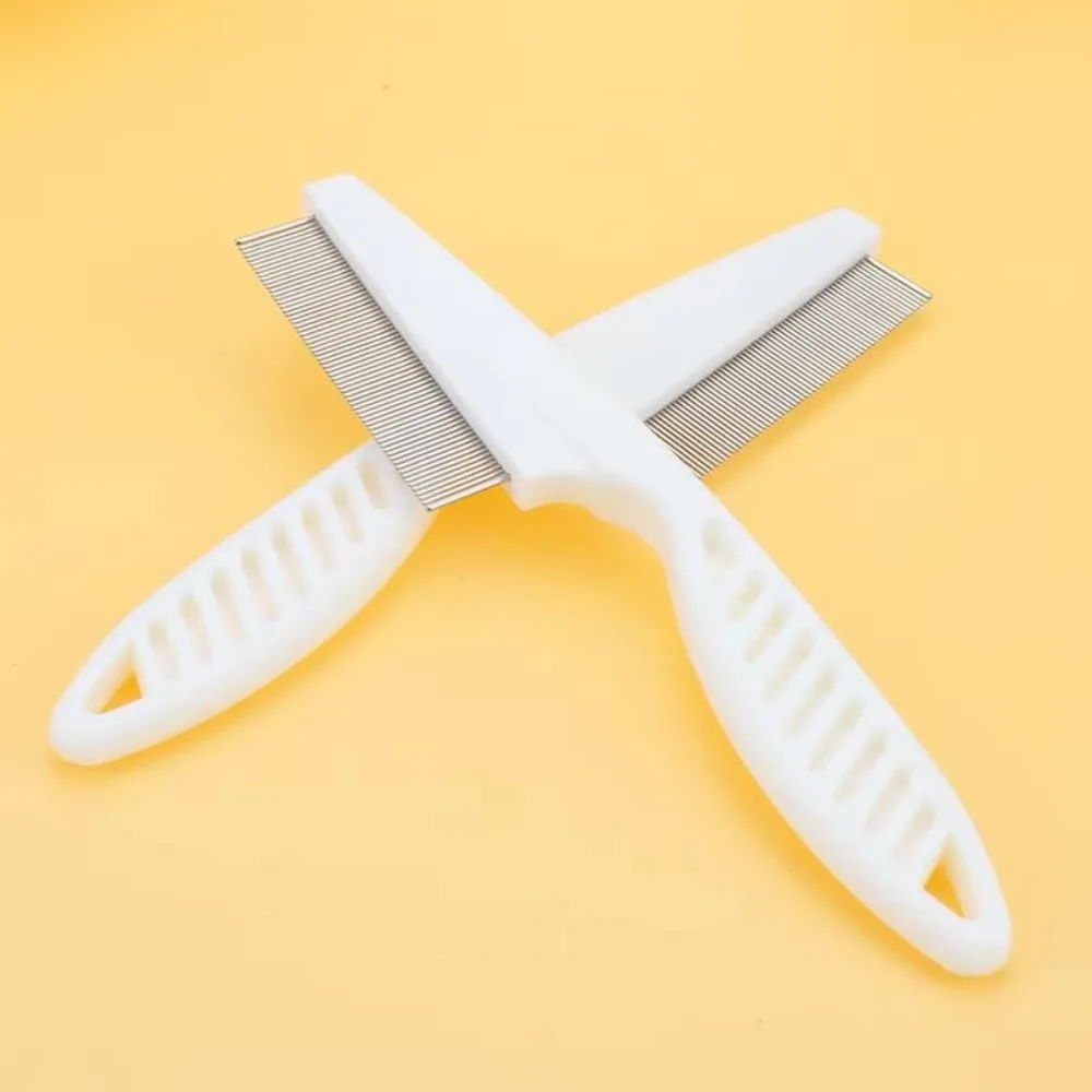 Stainless Steel Fine Tooth Comb  Puppy Cat Hair Grooming Brush Dog Flea Louse Shedding Tools Cat Dog Bath Cleaning Supplies image 6