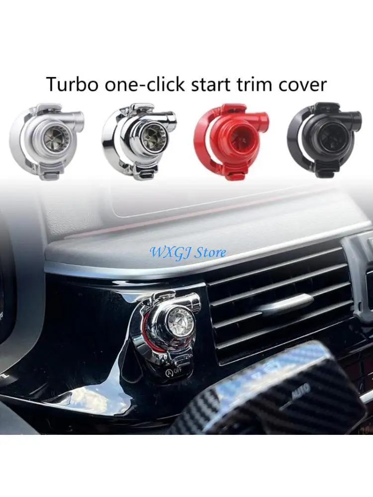 

37JE Button Start Button Decoration Push to Start Button Cover Auto Accessories