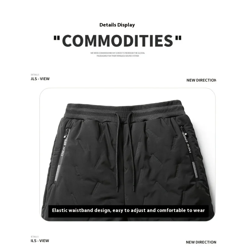 الشتاء سراويل تقليدية المنزل رجل فضفاض الرجال السود سميكة للرجال الملابس الخريف 2025 ملابس رجالية المرأة الرياضة Sweatpants Y2k #3