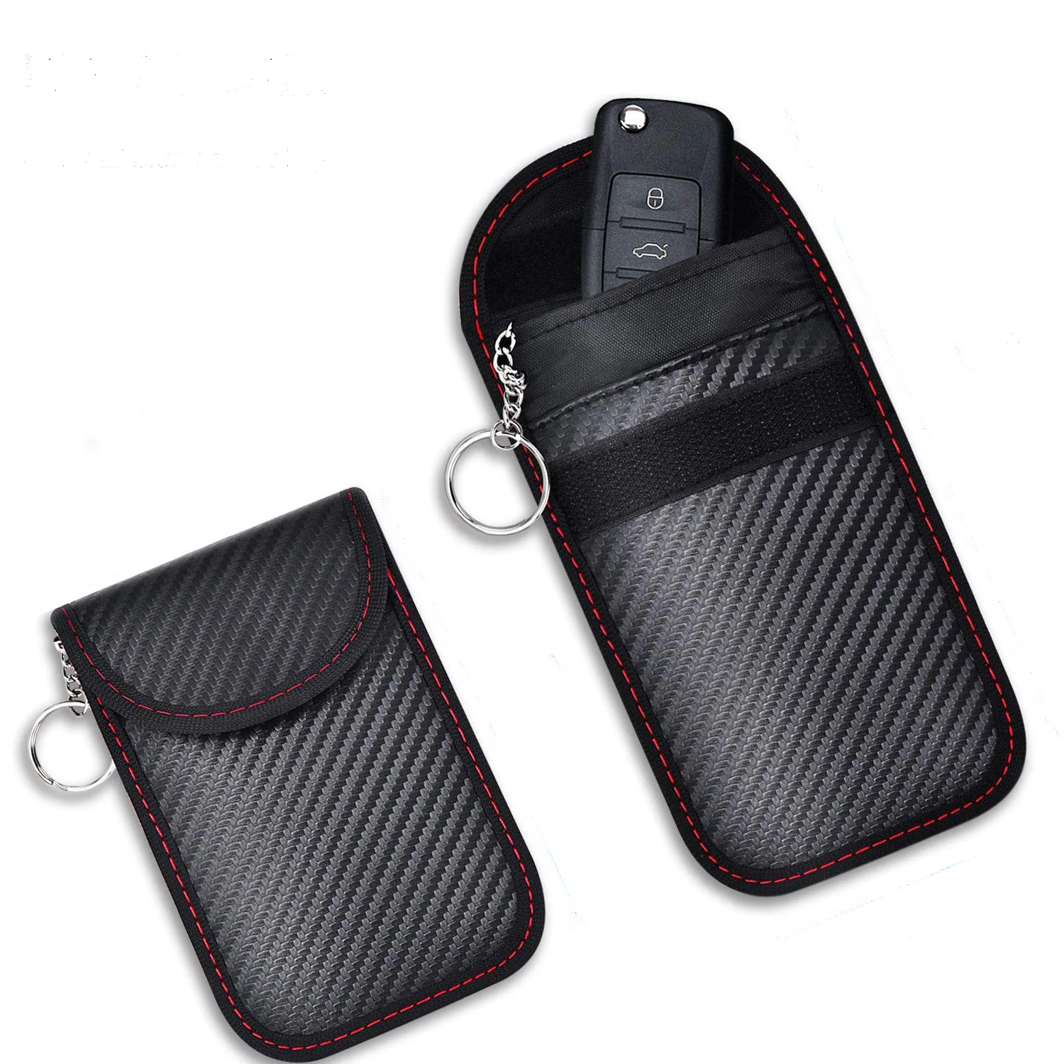 Carbon Fibre Colour RFID Car Remote Control Shield Key Pack Double Shield Signal Anti-radiation Anti-Theft Anti-Loss