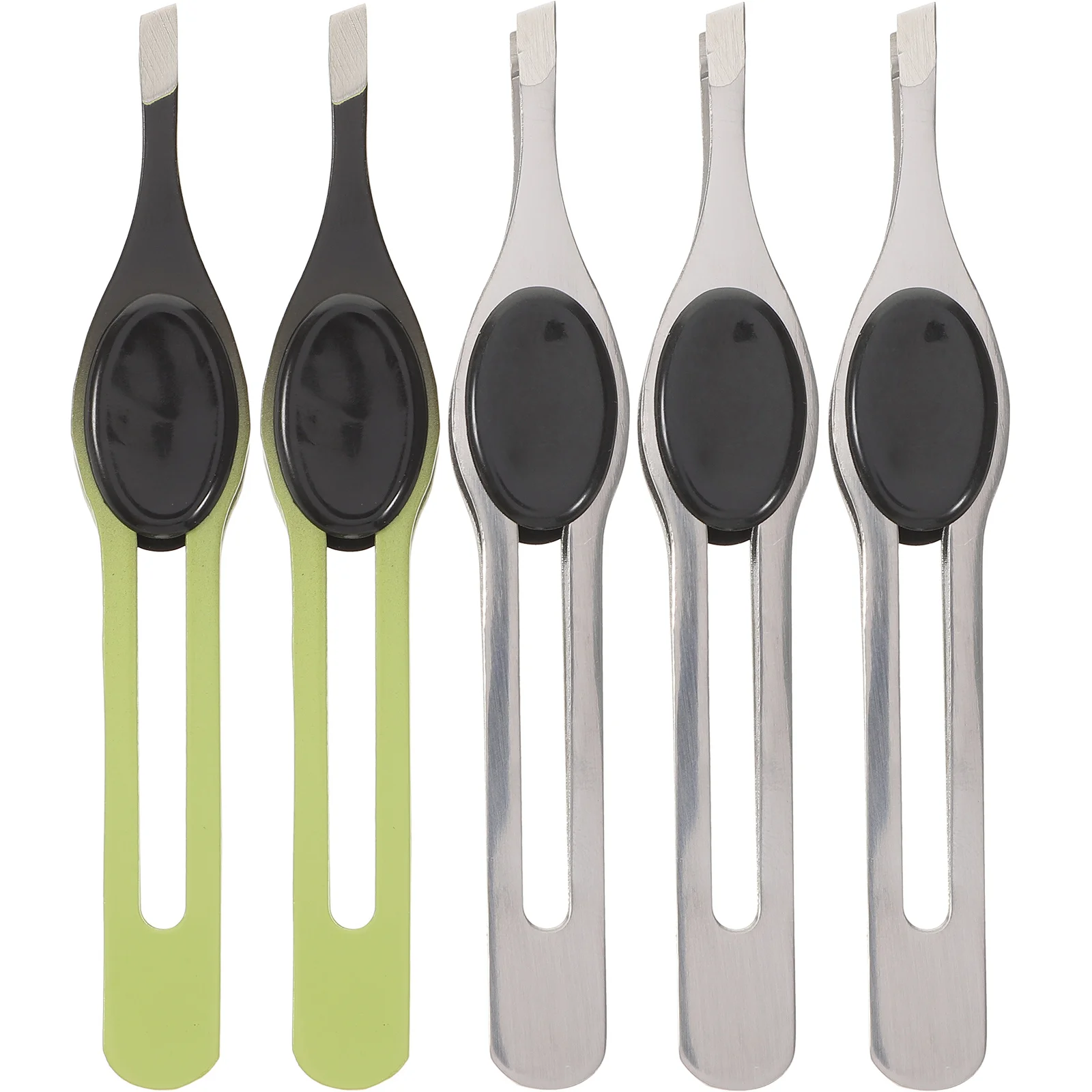 5 個の眉毛ピンセットステンレス鋼眉毛トリミングツール正確な脱毛キットメイクアップツール女性男性旅行用