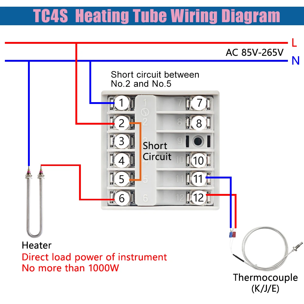 EARU Digitaler PID-Programmierbarer Temperaturregler Thermostat SSR-Relais Spannungsausgang mit SSR-40DA K Thermoelement-Sensor-Kit – Detail 10