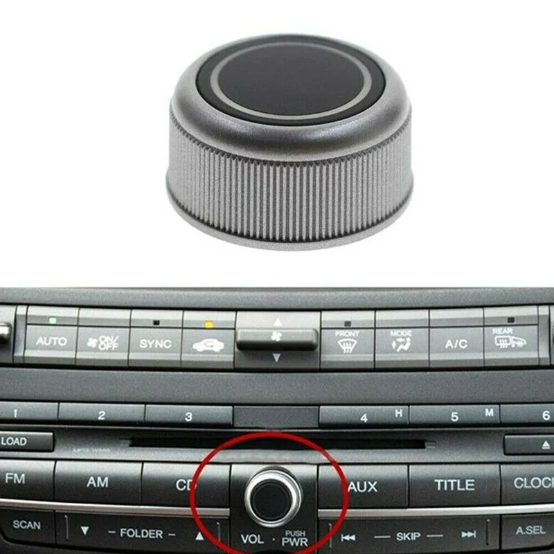 

Car Interior Radio Volume Knob Accessories for Honda Accord Crosstour 2016 2015 2014 2013 2012 2011 2010 2009 2008 39103-TA0-A31