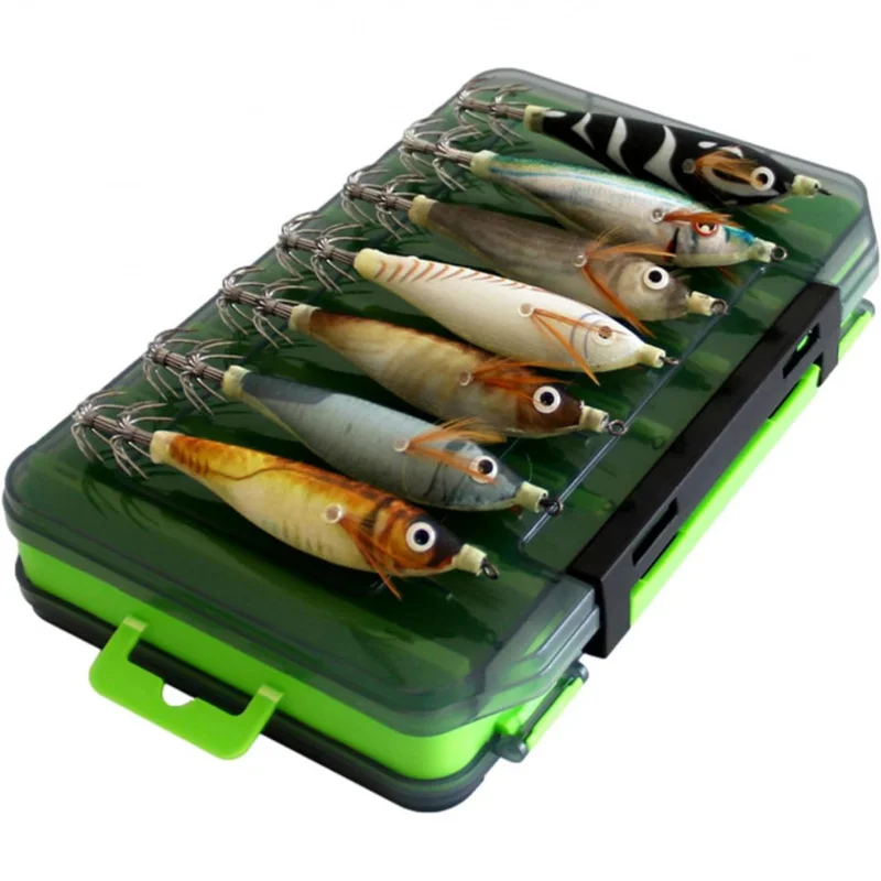 BRAVMACK 14pcs Luminous Squid Jigs Multi-Color Fishing Baits with Glow-in-the-Dark Features Realistic Design Durable Hooks Secur