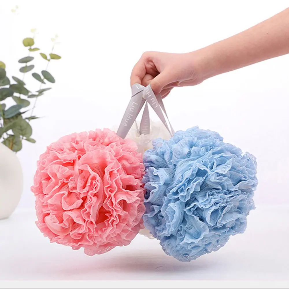 Large Size Bath Shower Loofah Sponge Pouf Body Wash Scrubber Rubbing Towel Foaming Wash Shower Bath Ball Mesh Sponge