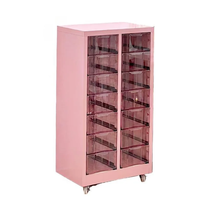 Mobile storage cabinet, floor-standing storage rack beside the desk, metal cabinet