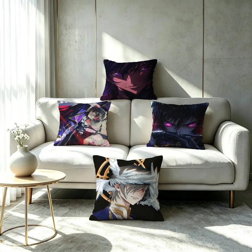 Anime CODE GEASS Lelouch Rebellion Double-sided printed pillow cover Solid color minimalist pillowcase, fits all bedroom styles