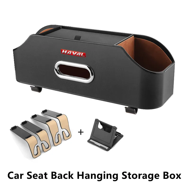 

Universal Leather Car Seat Back Hanging Storage Box Phone Rack For VW Toyota Renault Chery BYD Land Rover Jaguar Car Accessories