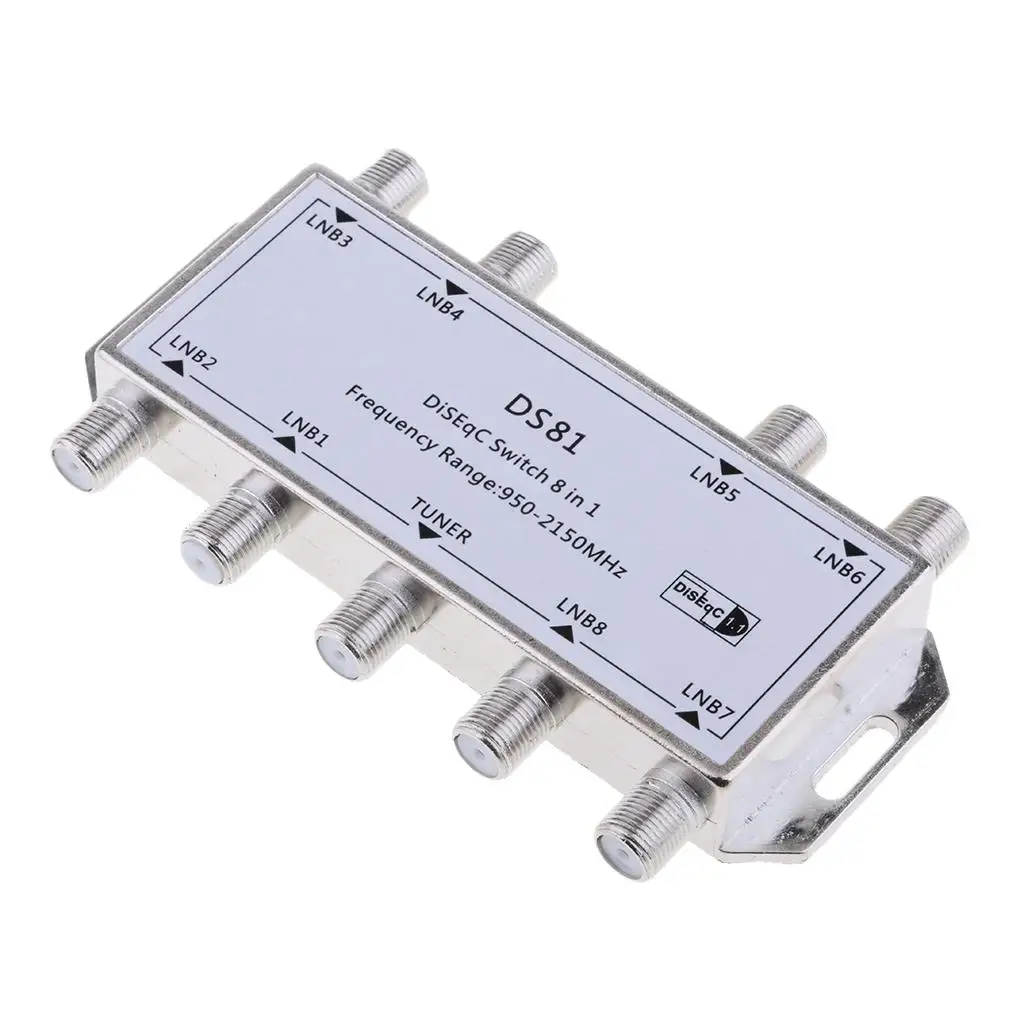 Multi Switch LNB FTA 8 Output Combiner LNBF Dish DS81 Silver