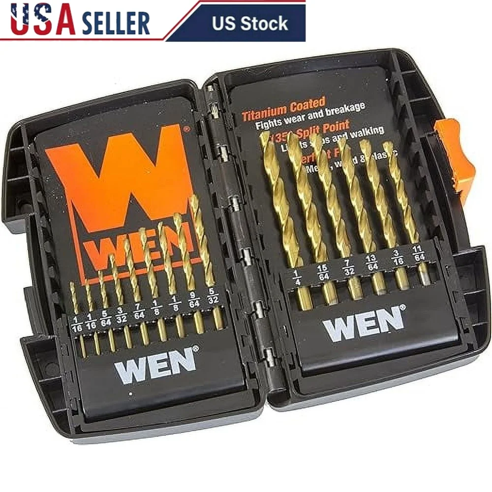 

Набор сверл с титановым покрытием, 15 предметов, металл, дерево, пластик, 135 градусов, разделенная точка, прочный чехол для хранения, аксессуар для электрической дрели