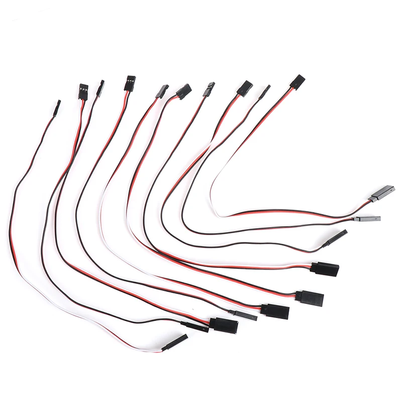 Cable de extensión Servo de 30cm, 10 Uds., para RC Futaba JR macho a hembra