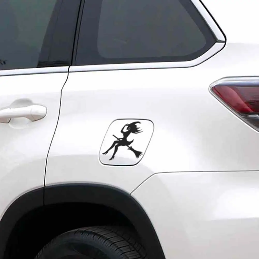 

Halloween Car Sticker Spooky Halloween Witch Car Sticker for Auto Suv Motorbike Vehicle Window Body Wall Decoration for Girls