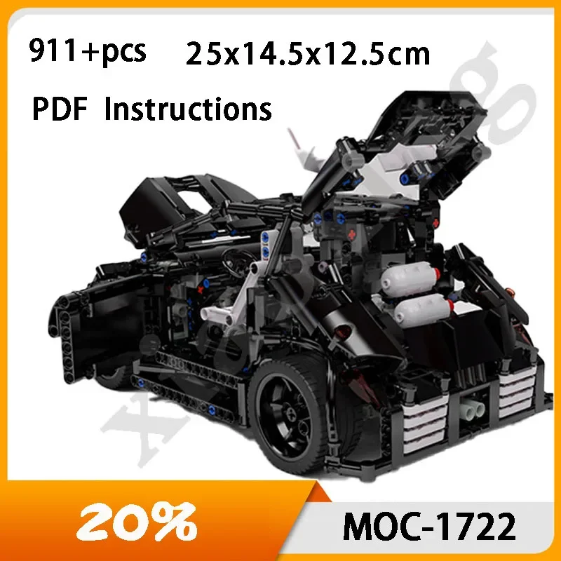 

New Building Block MOC-1722 Model Racing Car 911+PCS Adult Splicing Building Block Toy Children's Birthday Christmas Gifts.v