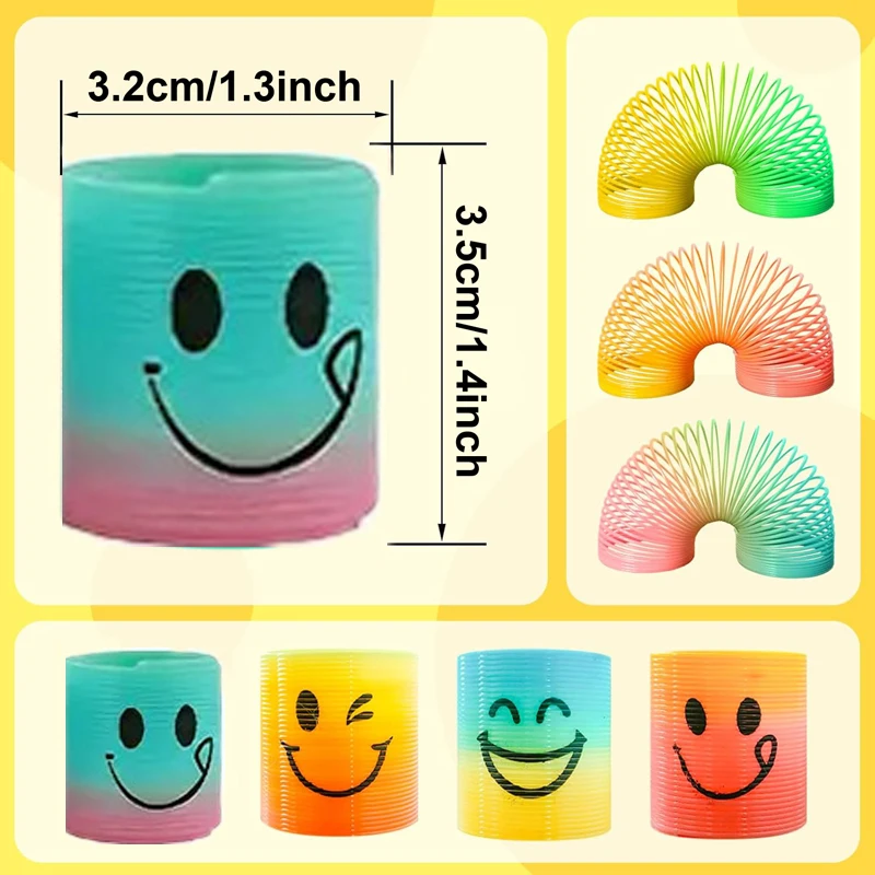 5/30개 무지개색 원형 재미있는 마법 장난감 미니 스프링 대량 손가락 장난감 파티 선물 카니발 상품 어린이 남아 여아용