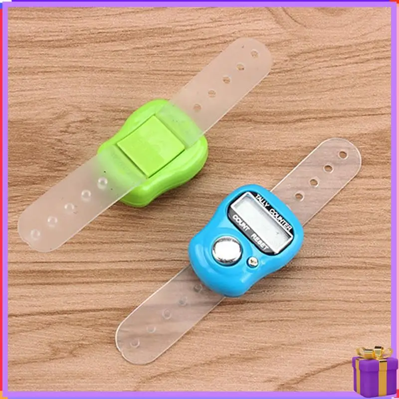 Advanced-LCD Electronic Finger Hand Ring Knitting Row Tally Counter Pedometer Digital Hand Tally Counter Random Color