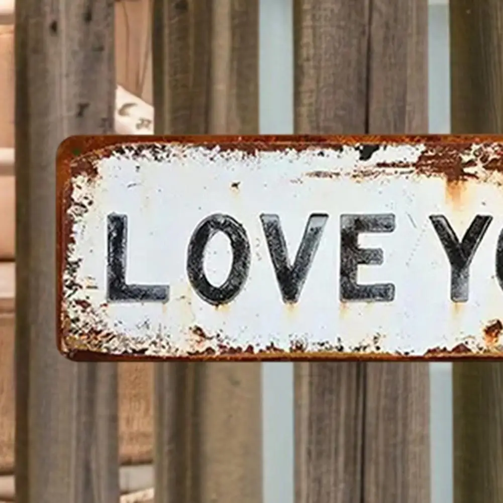 Love Bye Wall Plaque Love Bye Metal Sign Outdoor Garden Plaque Decorative Wall Hanging for Home Yard Bar Hallway Entryway Wall