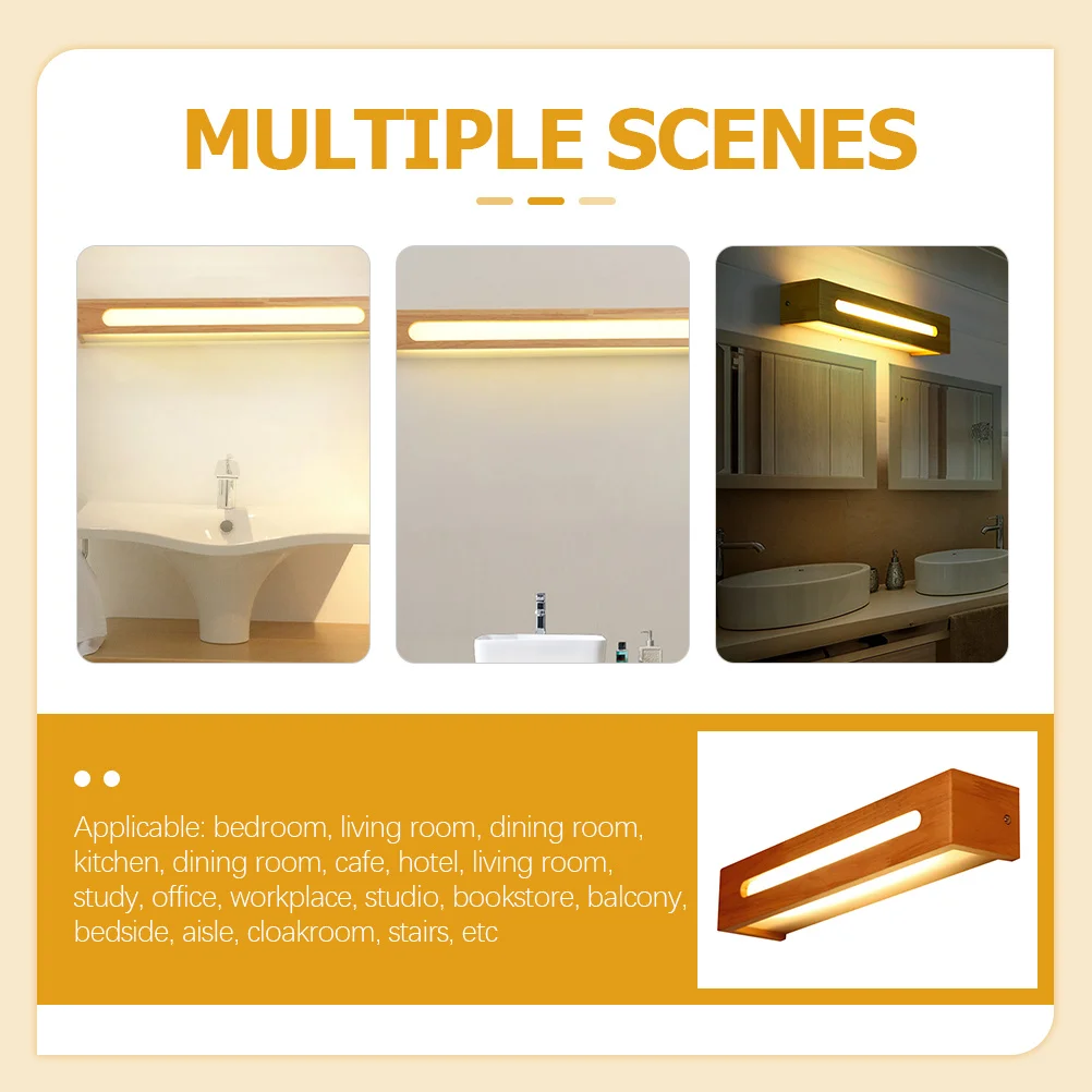 

1 Set Led Vanity Light Modern Wooden Wall Lamp For Mirror Bedroom Hallway Hospital Lighting Vanity Wall Lights Led Lights For