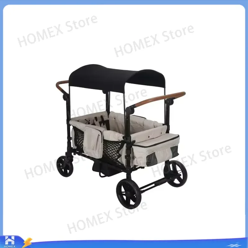 Heavy Duty Folding Wagon Cart Outdoor Beach Camping Garden Trolley Portable Collapsible Utility Cart with Wheels for Shopping