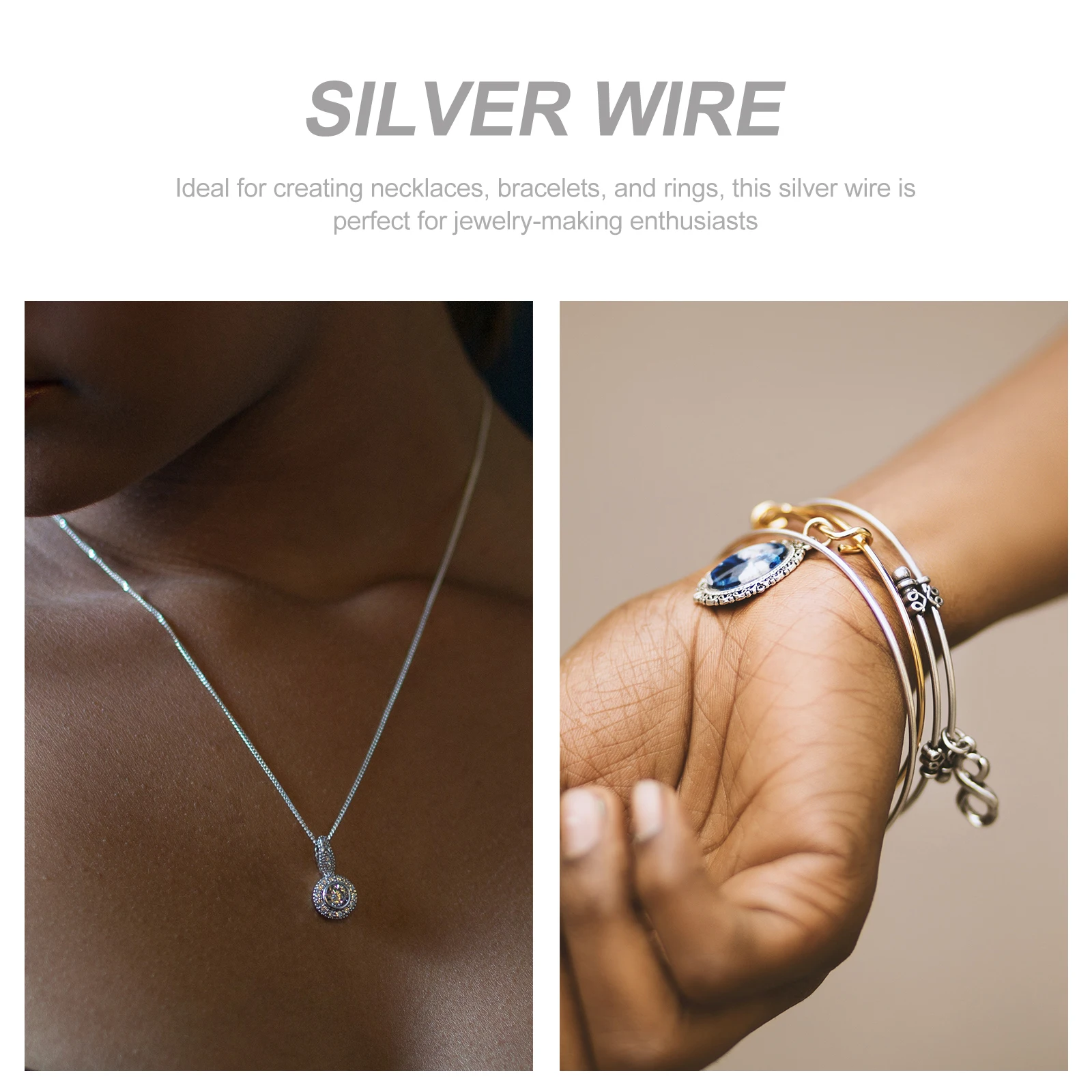 

Pure Silver Wire DIY Accessories 1M High Purity Jewelry Making Supplies Thin Necklaces Bracelets Rings Sturdy
