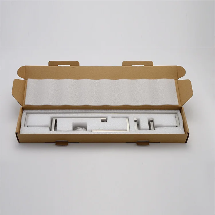 Stainless Steel Bathroom Accessories Set 4 Pieces Wall Mount Towel Rack Set for Home Hotel