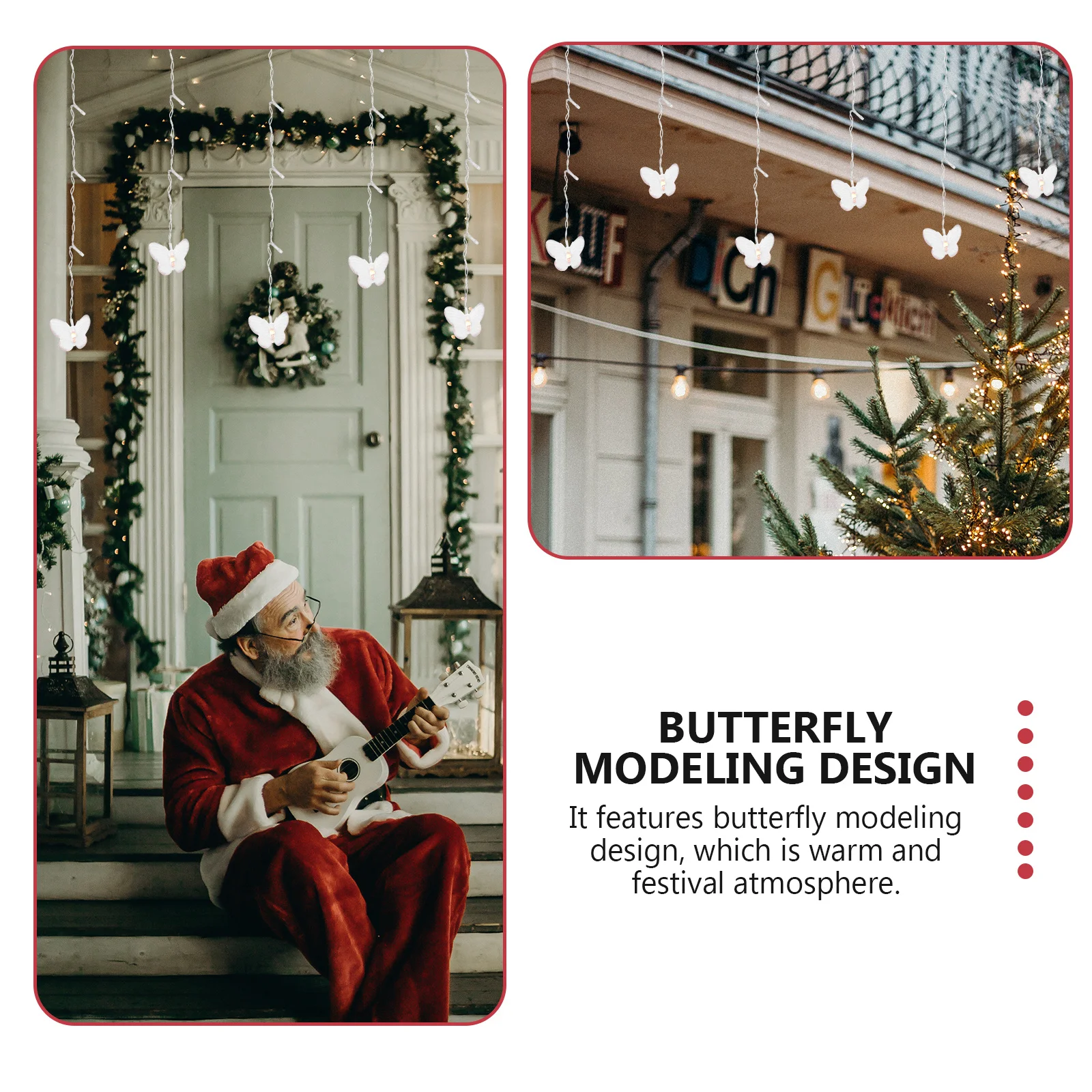 1 قطعة سلسلة ضوء الجليد فراشة قسط البلاستيك دائم USB شحن سطوع عالية مصدر الضوء البارد المنزل حفل زفاف