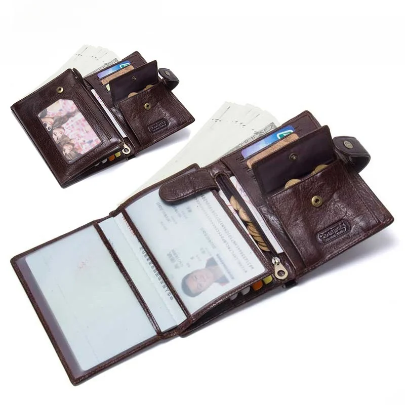 2026-new-black-angel-fashionable-unisex-genuine-leather-passport-bag-multi-functional-buckle-document-clip-trendy-daily-use