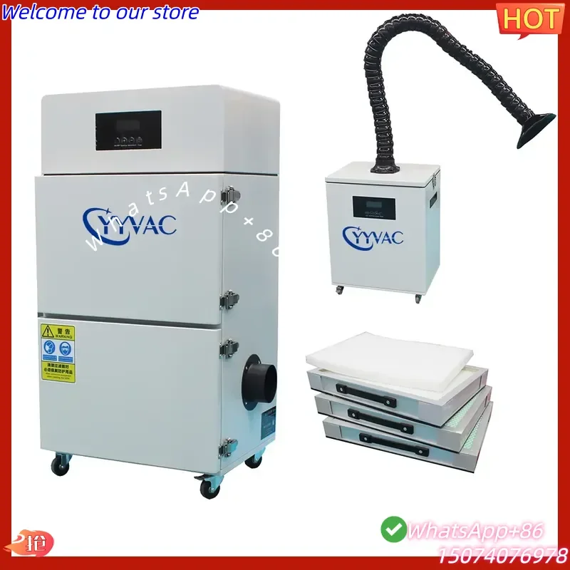 2026 YYVAC 2025 New Small Portable 600W Multi Function Non-metallic Marking Machine Smoke Purifier