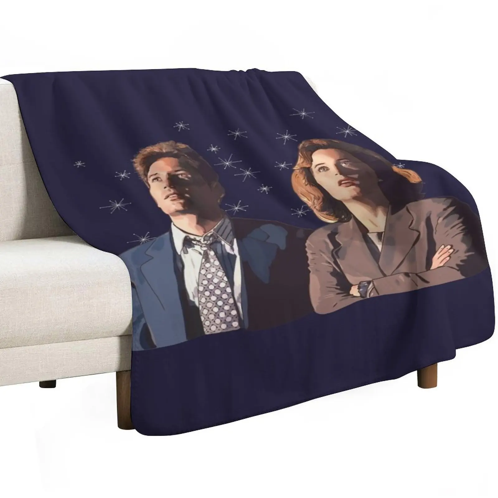 the X files deep throat Fox Mulder and Dana Scully Throw Blanket Bed covers Cute Summer Sofa Throw Weighted Sofa Blankets