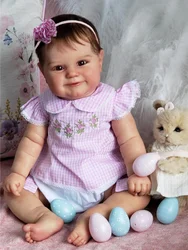 MRB 20 Inch Maddie Lovely Reborn Dolls Girl Silicone Vinyl or Cloth Body Newborn Blue Eyes Rooted Hair Best Christmas Gift