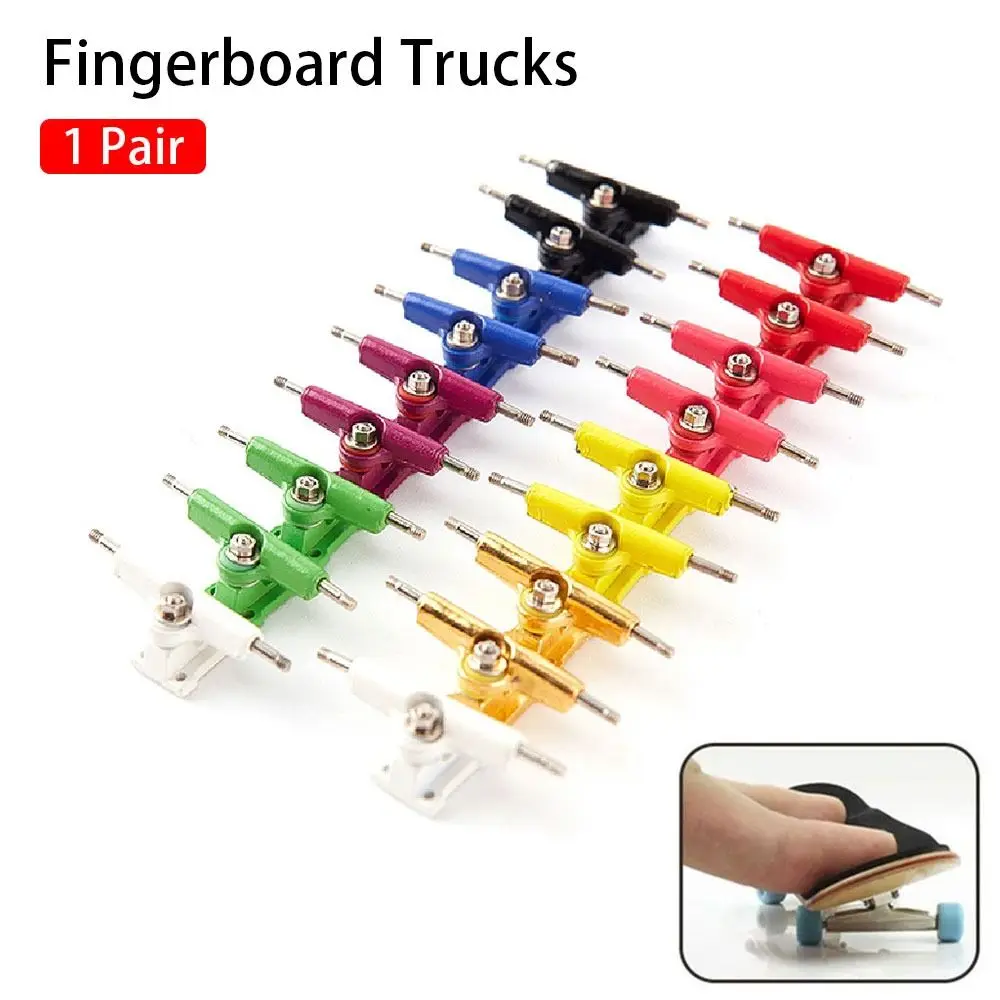 1Pair New with Nuts Fingerboard Truck Toy Hobby Collectors Truck Bolts Bearing Deck Brackets Mini 32mm Finger Skateboard Parts