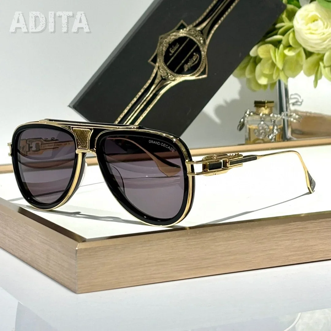 Gafas de Sol DT GRAND DECADE DTS460 de Alta Calidad para Hombre y Mujer, Retro, de Lujo, con Marco de Titanio y Protección UV400