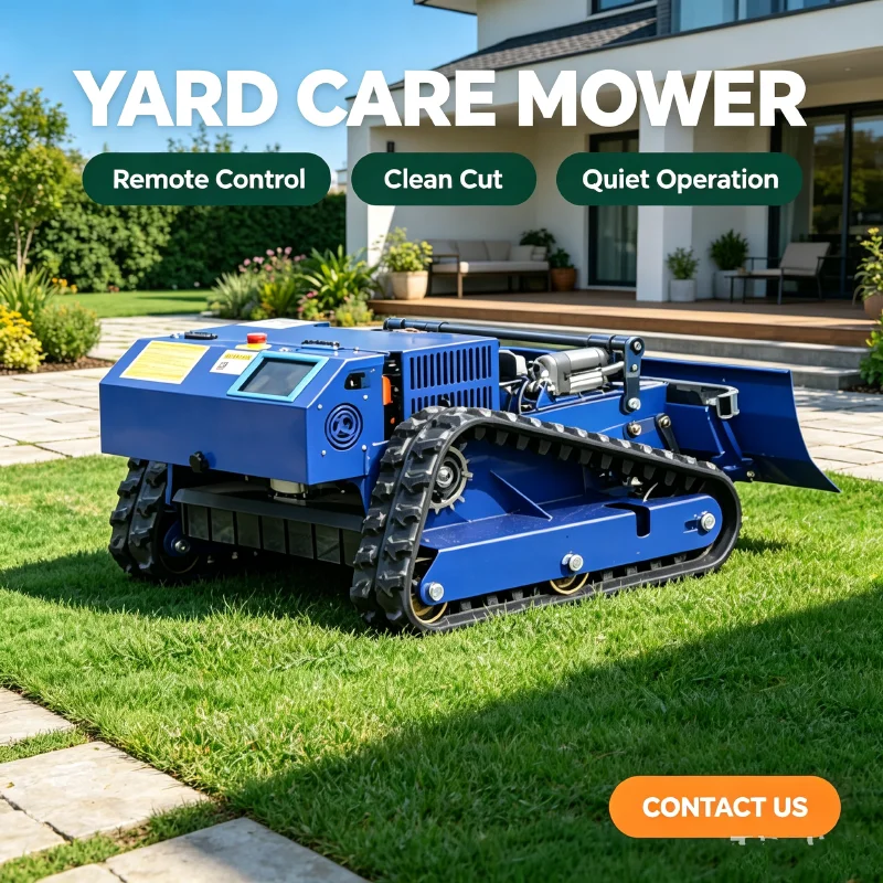 Customized CE EPA Li-ion Battery Crawler Remote Control Mower 4-Blade Lithium Battery for Sloped Terrain