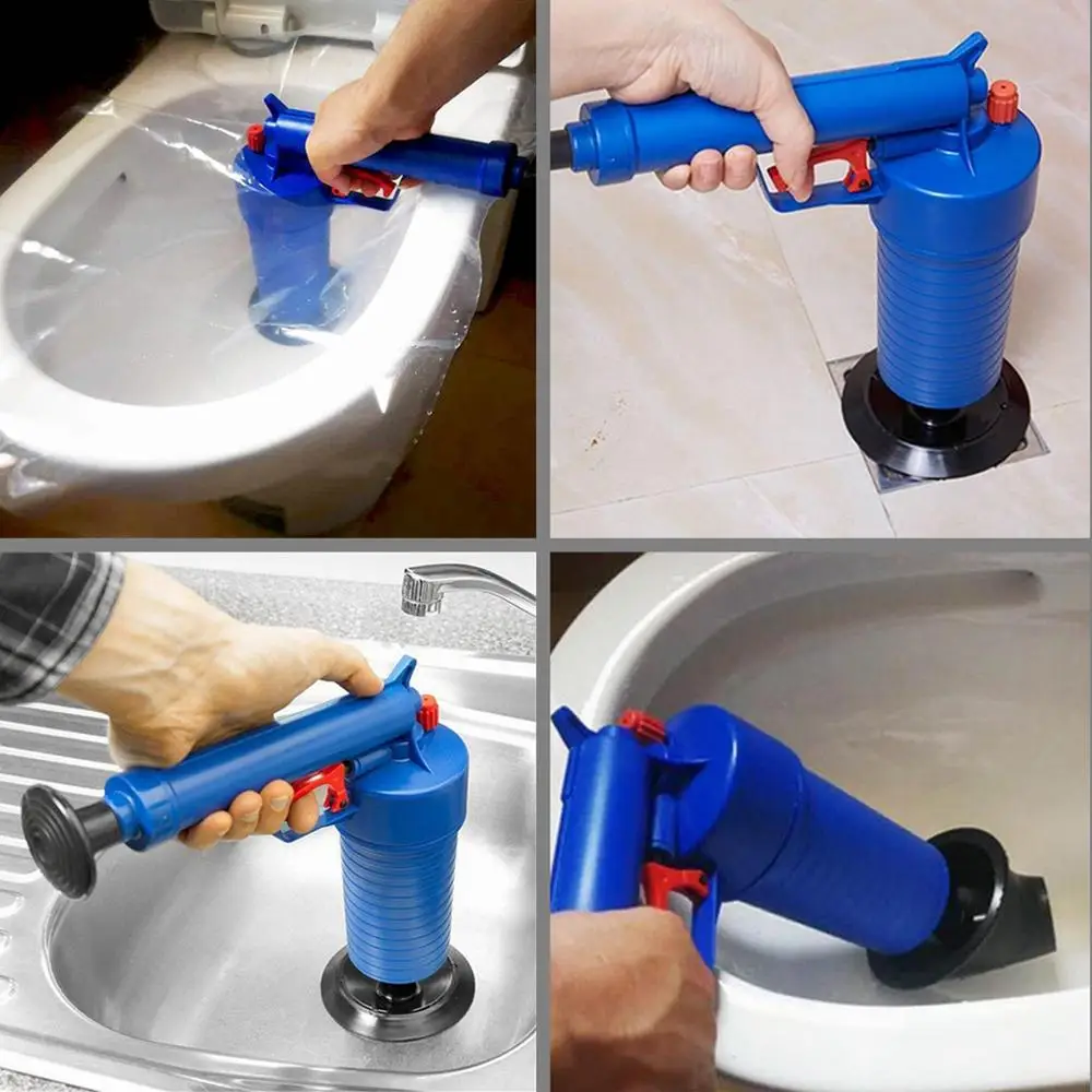 

Bathroom Air Power Drain Blasters Guns High Pressure Powerful Manual Sink Plunger Opener Cleaner Pump for Toilets Showers