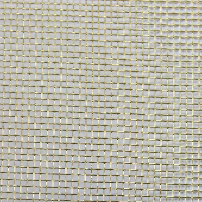Woven Brass Filter Wire Brass Woven Wire Mesh Plain Weave 0.375mm Wire Diameter A4 Sheet 21*30cm 1.21mm Aperture