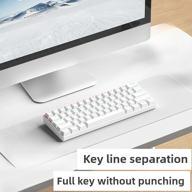 

Mechanical Keyboard gamer key board teclado branco 60% mini teclados mecanico portable gaming computer office tastiera computer