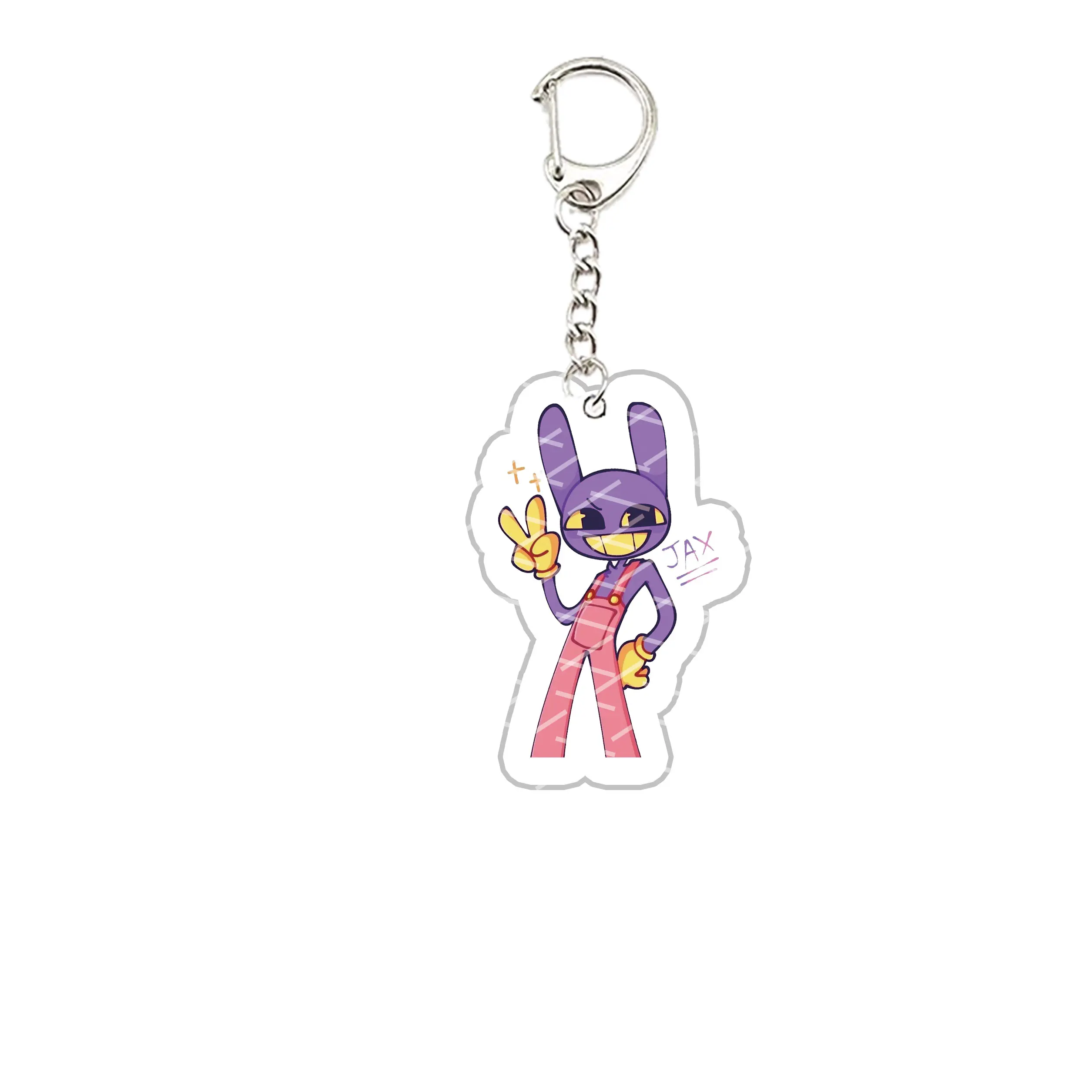 Acrylic The Amazing Digital Circus Keychain Pendant Keyring Pomni Jax Ragatha Gangle Kinger Keychain for Accessories Bag Gift